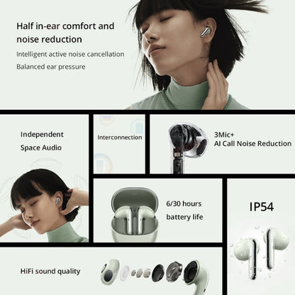 Original Xiaomi Buds 4 Wireless Bluetooth 5.3 3 Mic Active Noise Reduction Earphone(Green) - Bluetooth Earphone by Xiaomi | Online Shopping South Africa | PMC Jewellery