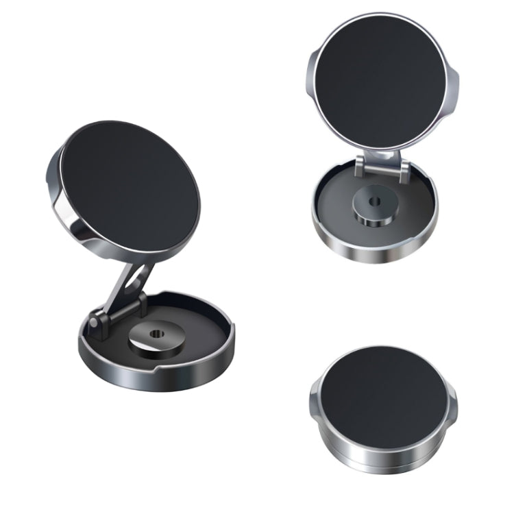 Multi-Angle Positioning Car Folding Circular Car Magnetic Suction Bracket(Silver) - Car Holders by PMC TechLife | Online Shopping South Africa | PMC TechLife