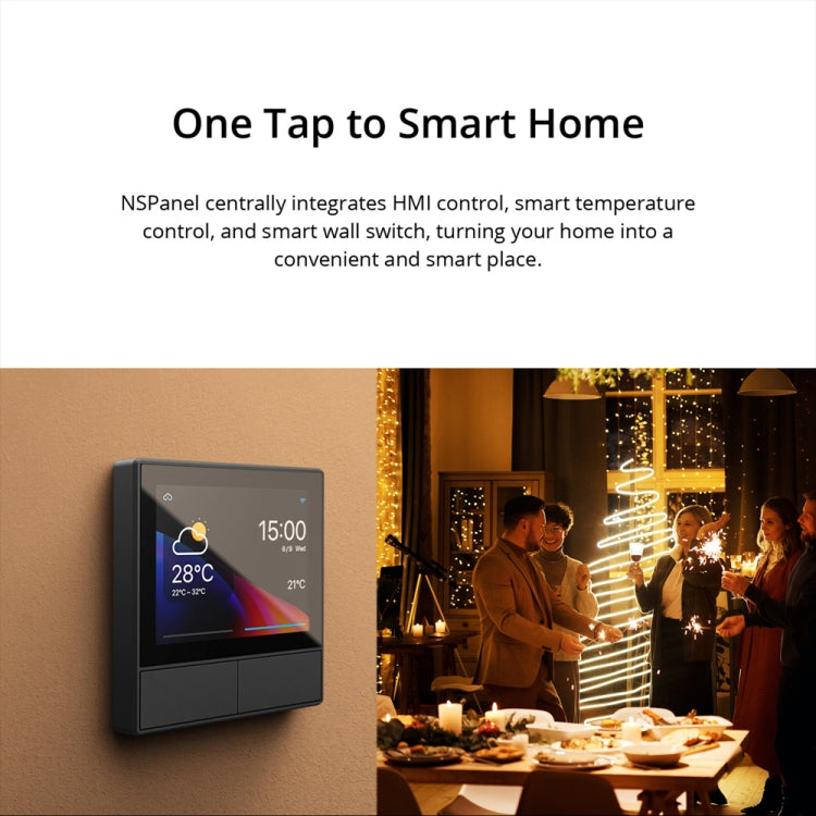 Sonoff NSPanel WiFi Smart Scene Switch Thermostat Temperature All-in-One Control Touch Screen, EU Plug(Black) - free shipping - PMC TechLife - Order now!