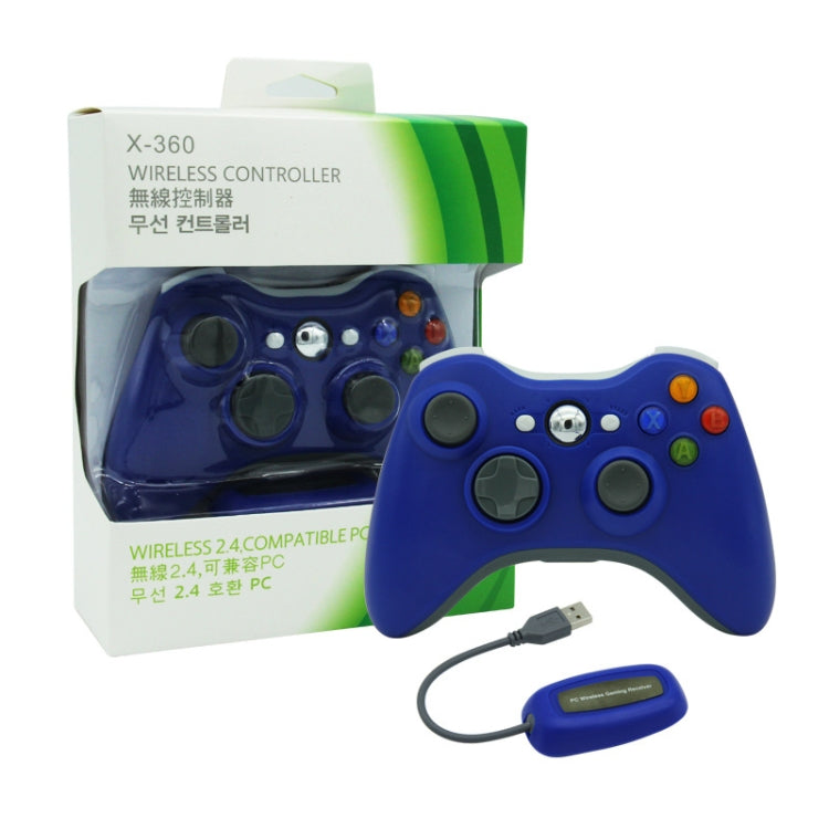 For Microsoft Xbox 360 / PC XB13 Dual Vibration Wireless 2.4G Gamepad With Receiver(Blue) - Gamepad by PMC Jewellery | Online Shopping South Africa | PMC Jewellery