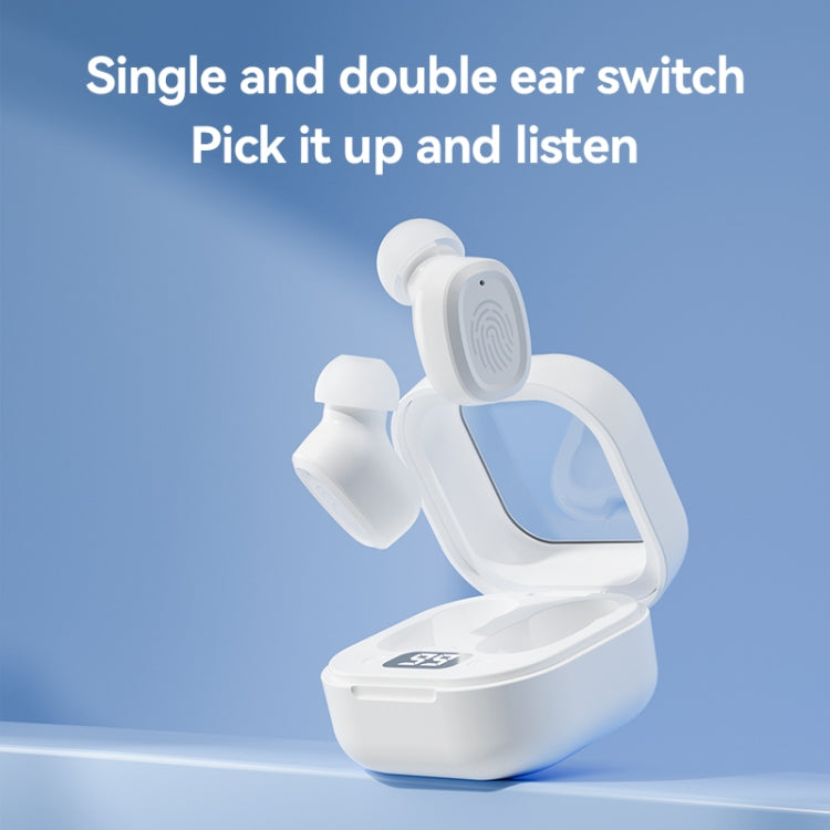 With Charging Bin Stereo Wireless Bluetooth Earphones, Style: BY18 Digital Display Black - Bluetooth Earphone by PMC TechLife | Online Shopping South Africa | PMC TechLife