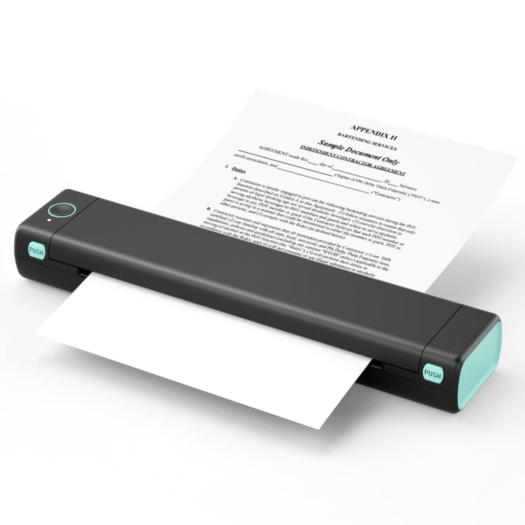 M08F Bluetooth Wireless Handheld Portable Thermal Printer(Black Green A4 Version) - Printer by PMC TechLife | Online Shopping South Africa | PMC TechLife