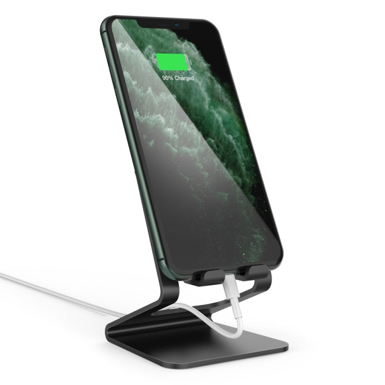 AhaStyle ST02 Mobile Phone Aluminum Alloy Fixed Bracket Storage Charging Base(Black) - Desktop Holder by AhaStyle | Online Shopping South Africa | PMC Jewellery | Buy Now Pay Later Mobicred