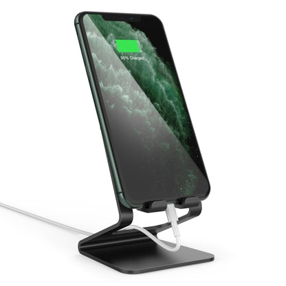 AhaStyle ST02 Mobile Phone Aluminum Alloy Fixed Bracket Storage Charging Base(Black) - Desktop Holder by AhaStyle | Online Shopping South Africa | PMC Jewellery | Buy Now Pay Later Mobicred