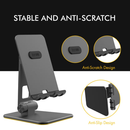 AhaStyle ST01 Double Swivel Aluminum Alloy Convenient Phone Charging Stand Base(Black) - Desktop Holder by AhaStyle | Online Shopping South Africa | PMC Jewellery | Buy Now Pay Later Mobicred