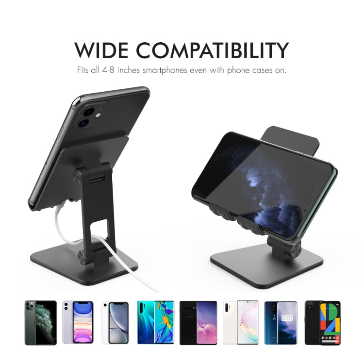 AhaStyle ST01 Double Swivel Aluminum Alloy Convenient Phone Charging Stand Base(Black) - Desktop Holder by AhaStyle | Online Shopping South Africa | PMC Jewellery | Buy Now Pay Later Mobicred