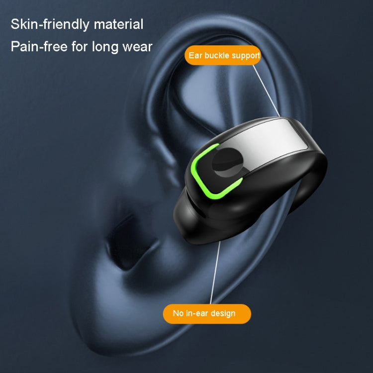 GD28 IPX4 Waterproof Single-ear Lightweight Clip Ear Bluetooth Earphone(White) - Bluetooth Earphone by PMC Jewellery | Online Shopping South Africa | PMC Jewellery