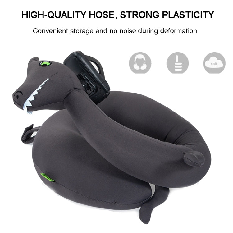 Dinosaur Phone Holder Neck Pillow Lazy Hanging Neck U-shaped Pillow(Dark Gray) - Cushions & Pillows by PMC Jewellery | Online Shopping South Africa | PMC Jewellery | Buy Now Pay Later Mobicred