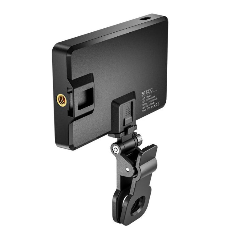 ST-120C Mobile Phone Tablet Clip Fill Light Selfie Live Camera Portable Camera Lighting(Black) - Selfie Light by PMC TechLife | Online Shopping South Africa | PMC TechLife