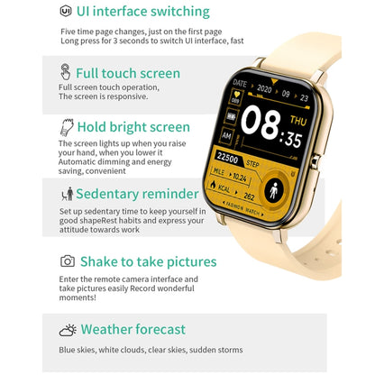 H10 1.69 inch Screen Bluetooth Call Smart Watch, Support Heart Rate/Blood Pressure/Sleep Monitoring, Color: Black Net+Silicone - Smart Wear by PMC Jewellery | Online Shopping South Africa | PMC Jewellery