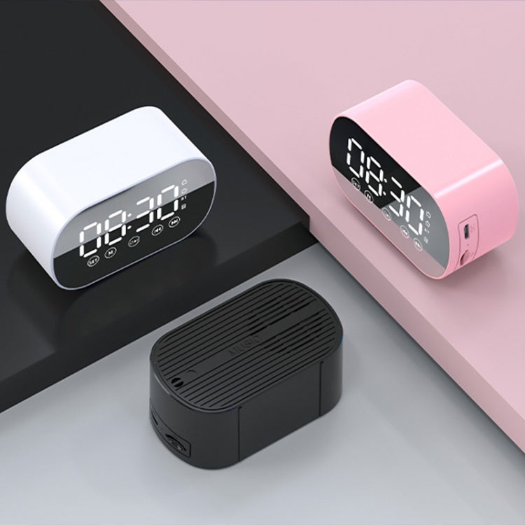 S15 Wireless Card Bluetooth Speaker Mini Alarm Clock(Pink) - Mini Speaker by PMC Jewellery | Online Shopping South Africa | PMC Jewellery