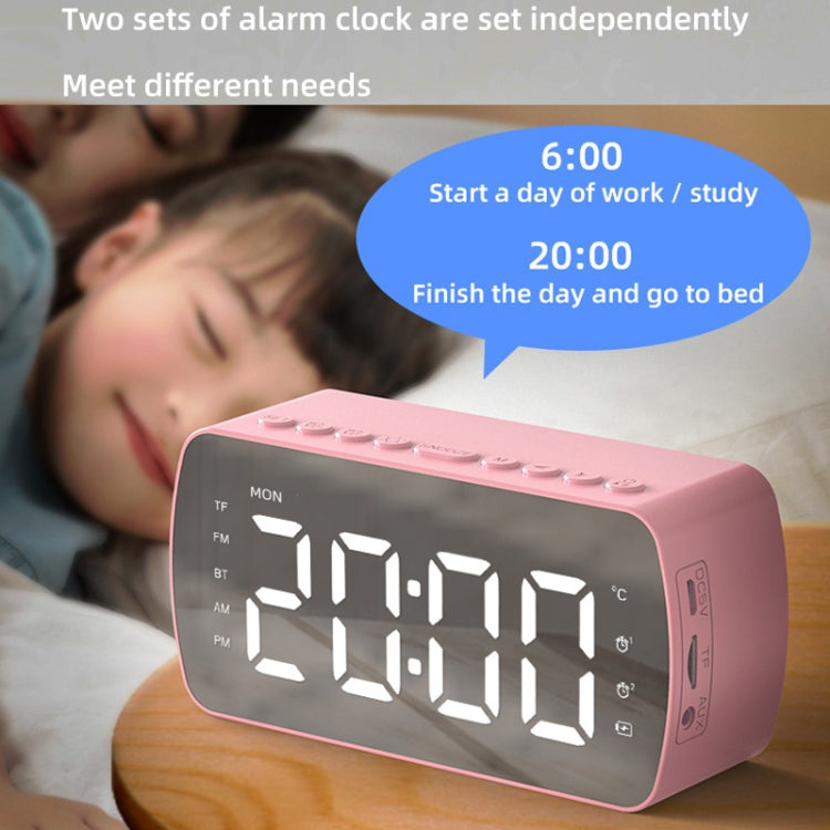 Q5 Outdoor Portable Card Bluetooth Speaker Small Clock Radio, Color: Pink 1400mAh - Mini Speaker by PMC Jewellery | Online Shopping South Africa | PMC Jewellery