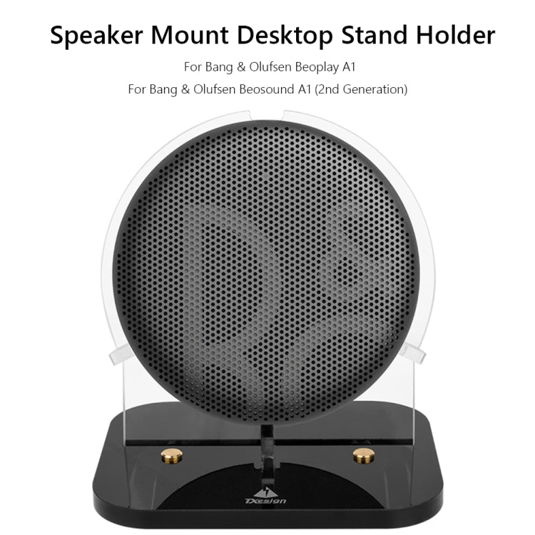 For B&O Beoplay A1 / Beosound A1 2nd Speaker Acrylic Desktop Stand Holder(Black) - Speaker Bracket by PMC TechLife | Online Shopping South Africa | PMC TechLife