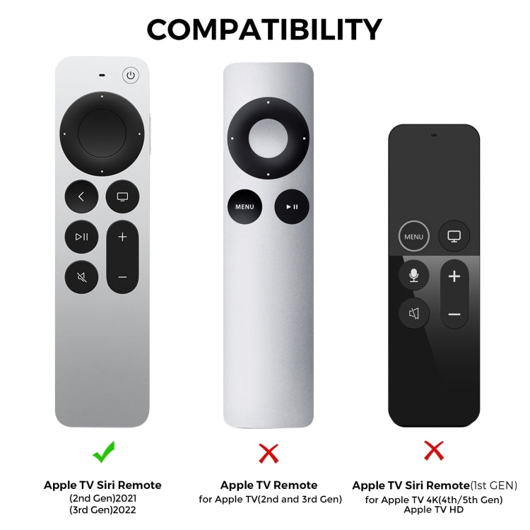 For Apple TV Siri Remote 2/3 AhaStyle PT166 Remote Controller Silicone Protective Case Striped Non-Slip Anti-Drop Cover(Black) - Remote Control Covers by AhaStyle | Online Shopping South Africa | PMC Jewellery