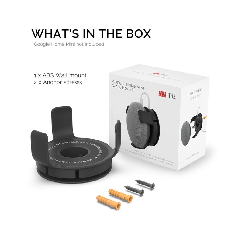 For Google Home Mini AhaStyle PT62 Wall Bracket Smart Speaker Bracket White - free shipping - PMC TechLife - Order now!