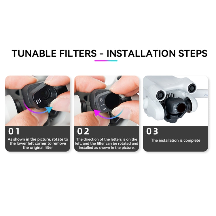 For DJI Mini 3 Pro RCSTQ PL Filters Drone Accessoires 6 In 1 UV+CPL+ND/PL 8/16/32/64 - Mavic Lens Filter by RCSTQ | Online Shopping South Africa | PMC Jewellery