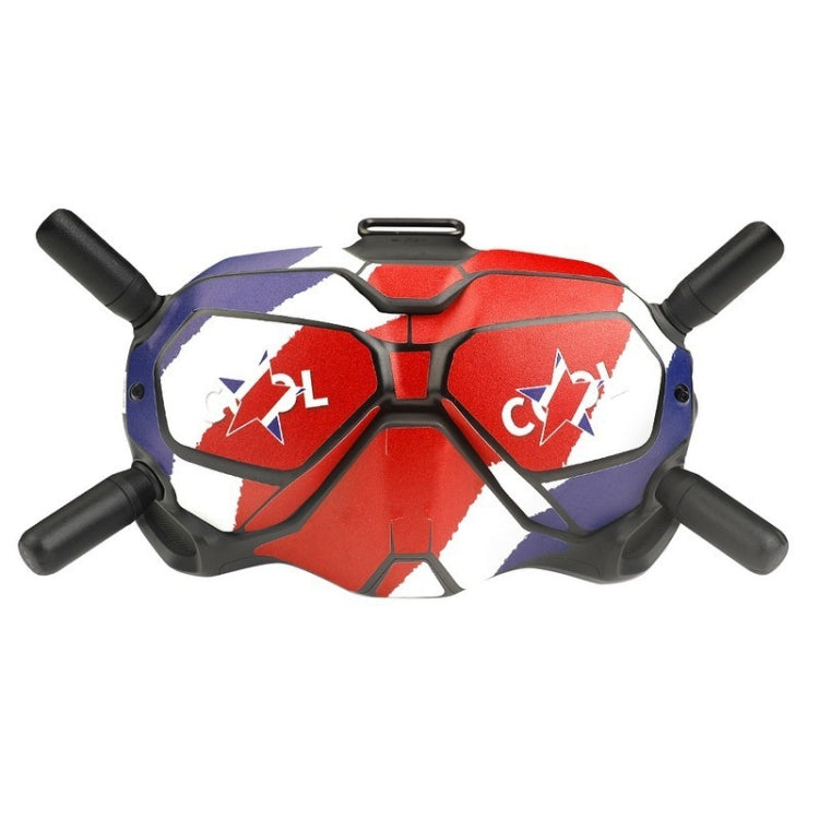 For DJI FPV RCSTQ Flying Glasses Sticker(Red Blue White) - Protective Film & Stickers by RCSTQ | Online Shopping South Africa | PMC Jewellery