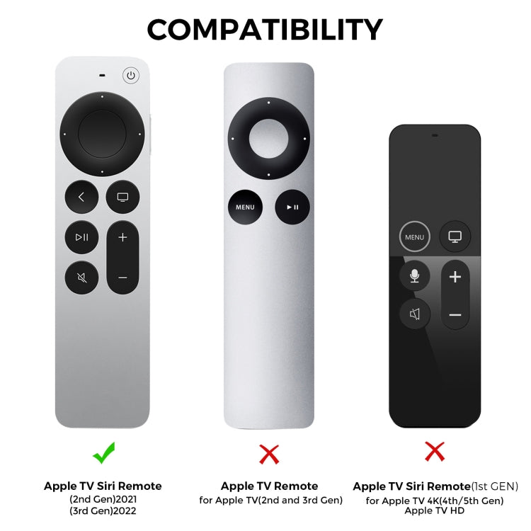 For Apple TV Siri Remote 2/3 AhaStyle PT165 Remote Controller Silicone Protective Case(Blue) - Remote Control Covers by AhaStyle | Online Shopping South Africa | PMC Jewellery