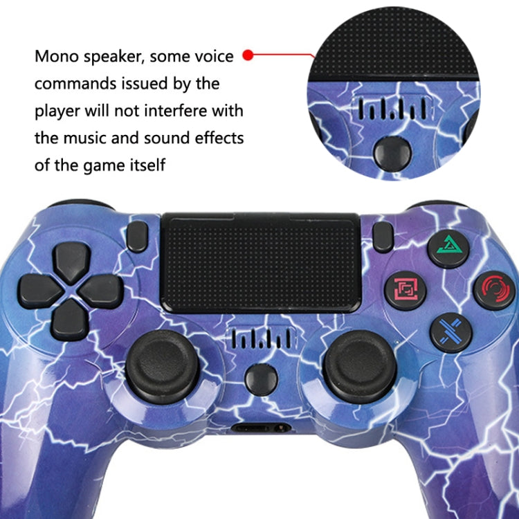 For PS4 Wireless Bluetooth Game Controller With Light Strip Dual Vibration Game Handle(Hulk) - Gamepads by PMC Jewellery | Online Shopping South Africa | PMC Jewellery