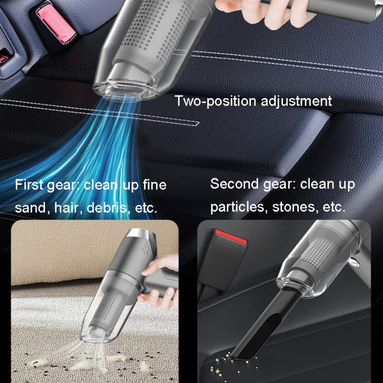 SUITU ST-6671 Wireless Car Vacuum Cleaner Small Handheld Blowing and Suction Dual Use, Style: Basic Model White+Floor Brush - Vacuum Cleaner by SUITU | Online Shopping South Africa | PMC Jewellery | Buy Now Pay Later Mobicred