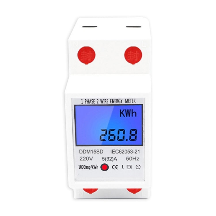 DDM15SD 5 (32) A Single-phase Multi-function Rail Meter with Backlight LCD Display - Current & Voltage Tester by PMC TechLife | Online Shopping South Africa | PMC TechLife | Buy Now Pay Later Mobicred