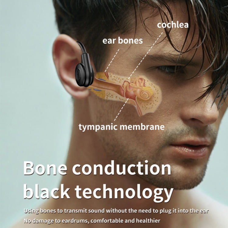 M2 Bone Conduction Earphones Running Stereo To Ear Bluetooth Earphones(Black + Orange) - Neck-mounted Earphone by PMC Jewellery | Online Shopping South Africa | PMC Jewellery