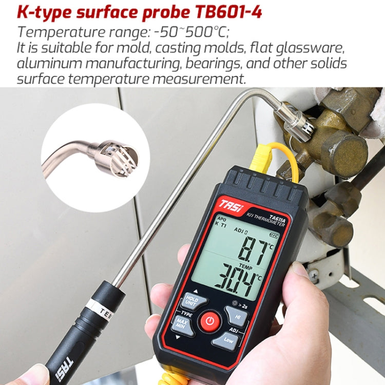 TASI TB601-4 Elbow Surface Thermocouple K-Type Probe Use With Thermometer - Thermostat & Thermometer by TASI | Online Shopping South Africa | PMC Jewellery | Buy Now Pay Later Mobicred