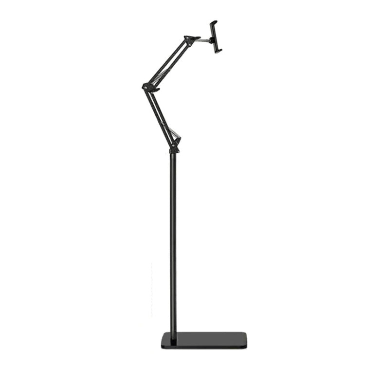 155cm Mobile Phone Tablet Live Broadcast Bedside Lifting Bracket Cantilever Floor Stand (Black) - Lazy Bracket by PMC Jewellery | Online Shopping South Africa | PMC Jewellery