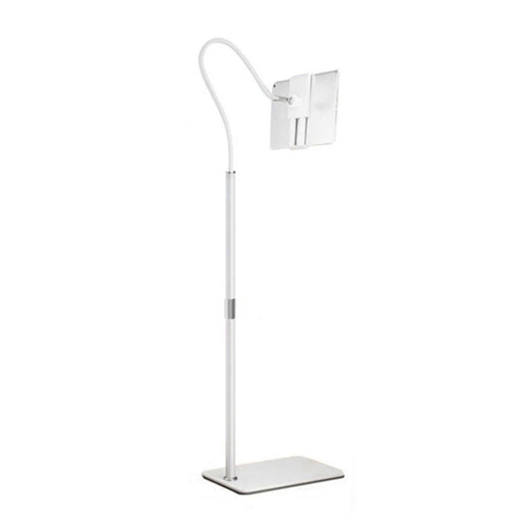 155cm Mobile Phone Tablet Live Broadcast Bedside Lifting Bracket Telescopic Floor Stand (White) - Lazy Bracket by PMC Jewellery | Online Shopping South Africa | PMC Jewellery