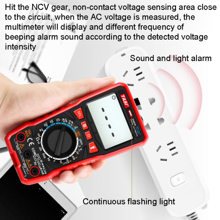TASI TA801A Digital Multimeter Fully Automatic Multifunctional Digital Current Meter(Manual Model, Without Capacitor Measurement) - free shipping - PMC TechLife - Order now!