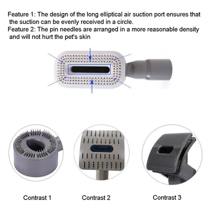 For Dyson V6 V7 V8 V9 Meile Vacuum Cleaner Pet Hair Removal Brush, Spec: Brush With V6 Adapter - Dyson Accessories by PMC Jewellery | Online Shopping South Africa | PMC Jewellery