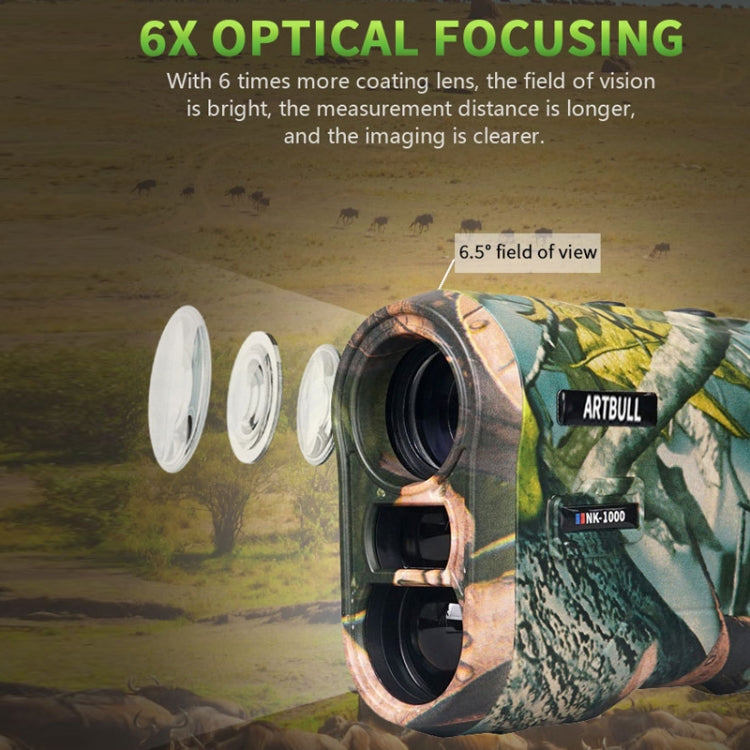 ARTBULL NK-1000 Camouflage Golf Rangefinder Rechargeable Telescope, Random Color Delivery - free shipping - PMC TechLife - Order now!