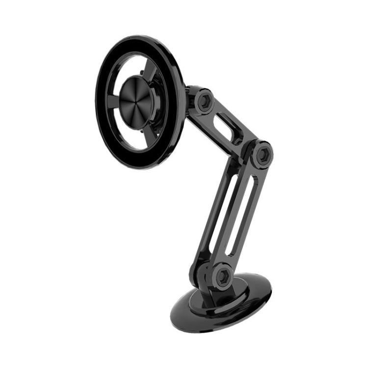 Magsafe Magnetic Mobile Phone Bracket Metal Car Navigation Folding Bracket(Black) - Car Holders by PMC TechLife | Online Shopping South Africa | PMC TechLife