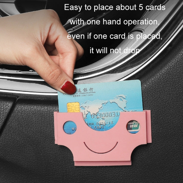 Car Multi-functional Adhesive Bill Card Holder, Color: Grid Pink - Stowing Tidying by PMC Jewellery | Online Shopping South Africa | PMC Jewellery