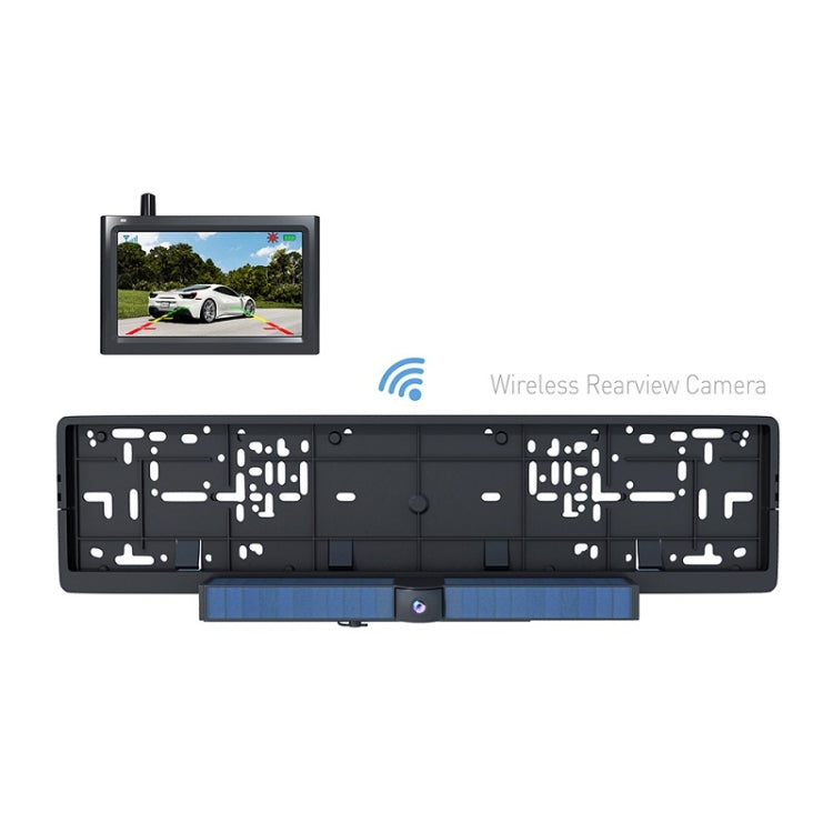 Solar Powered Rear View System Reversing Wireless Transmission Car Camera Display(RC01) - Rear View Cameras by PMC Jewellery | Online Shopping South Africa | PMC Jewellery