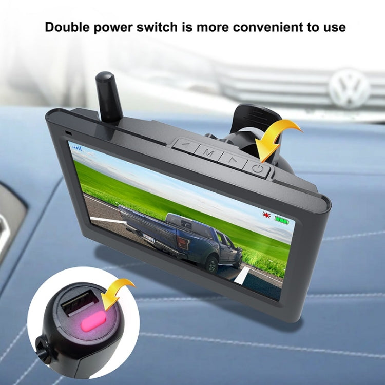 Solar Powered Rear View System Reversing Wireless Transmission Car Camera Display(RC01) - Rear View Cameras by PMC Jewellery | Online Shopping South Africa | PMC Jewellery