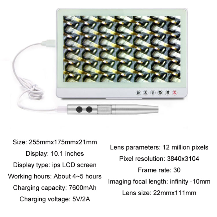 5 Million Digital Electron Microscope Magnifying Dermatoscope, Specification: B008+Z001 Bracket+10 inch Screen - free shipping - PMC TechLife - Order now!