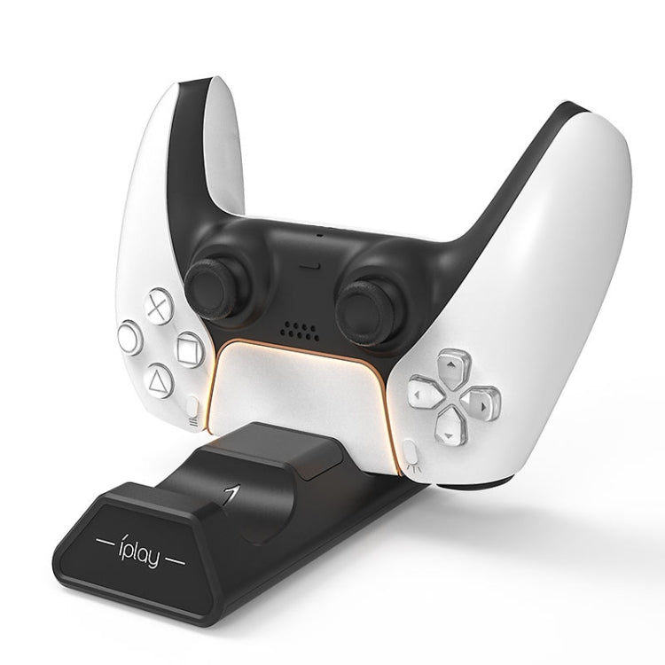 iplay HBP-263 For PS5 Handle Dual Seat Charging Support(Black) - Charger & Power by iplay | Online Shopping South Africa | PMC TechLife | Buy Now Pay Later Mobicred