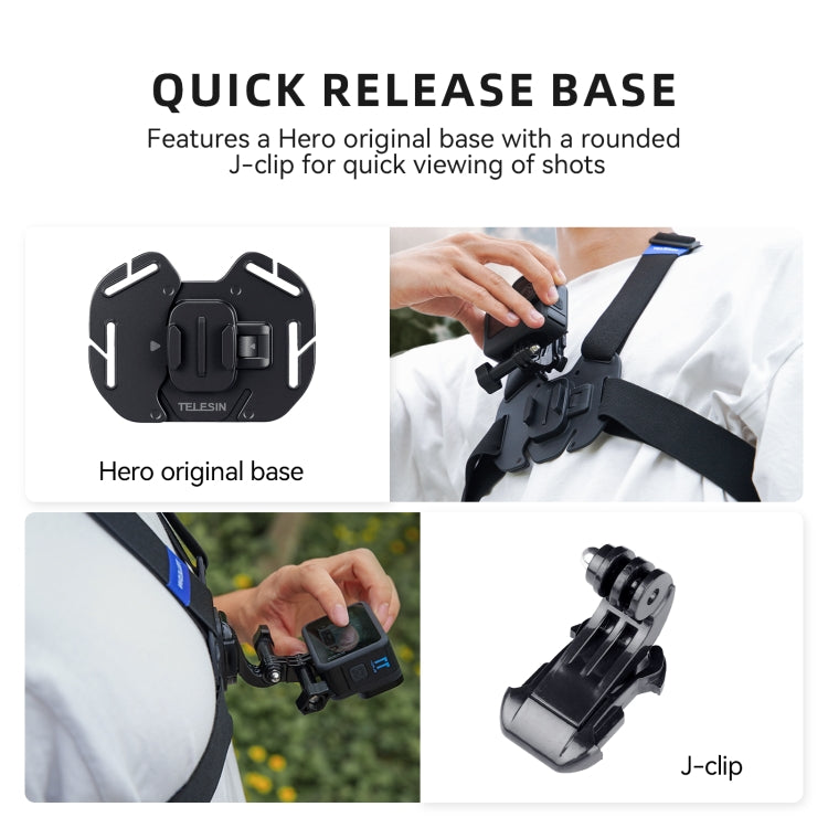TELESIN  Chest Strap Mount Waistcoat Belt  Mount For Action Camera - Chest Belt by TELESIN | Online Shopping South Africa | PMC TechLife