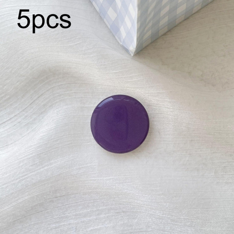 5pcs Solid Color Drop Glue Airbag Bracket Mobile Phone Ring Buckle(Purple) - Ring Holder by PMC Jewellery | Online Shopping South Africa | PMC Jewellery