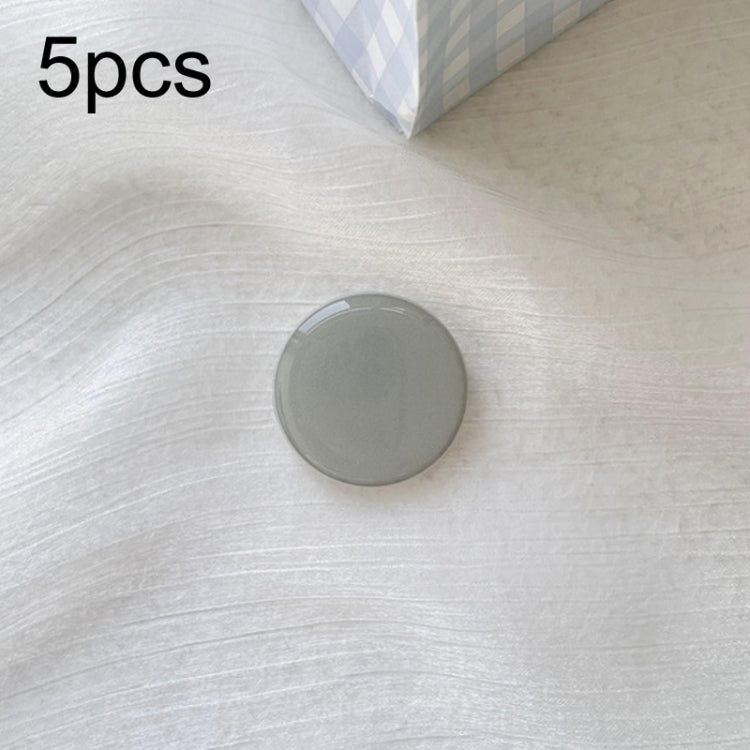 5pcs Solid Color Drop Glue Airbag Bracket Mobile Phone Ring Buckle(Gray) - Ring Holder by PMC Jewellery | Online Shopping South Africa | PMC Jewellery