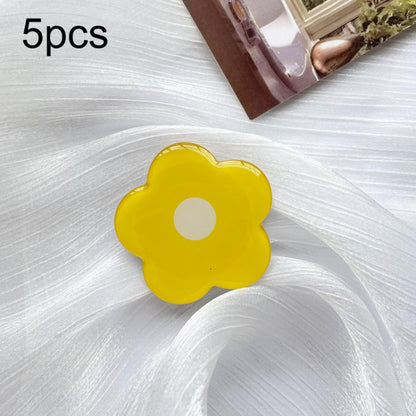 5pcs Sunflower Drip Glue Airbag Mobile Phone Holder(Yellow Flower) - Ring Holder by PMC Jewellery | Online Shopping South Africa | PMC Jewellery