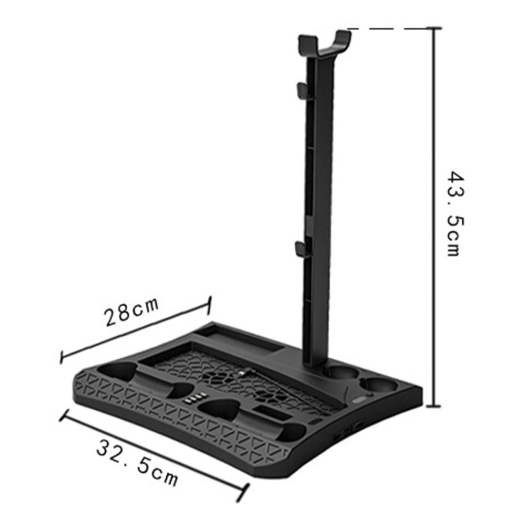 iplay HBP-270 For Sony PS5 Multifunctional Host Heat Dissipation Charging Base with Storage Rack(Black) - free shipping - PMC TechLife - Order now!