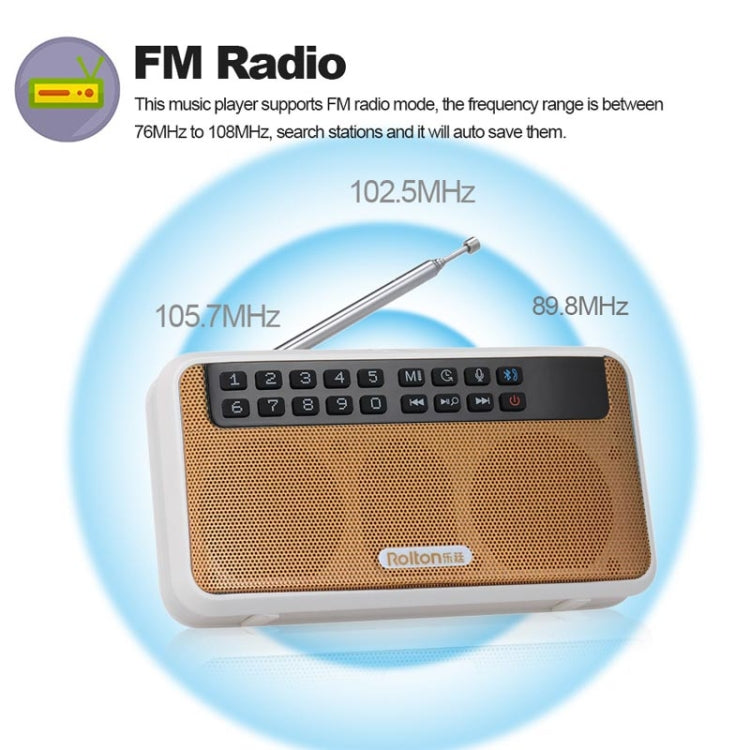 Rolton E500 Bluetooth Speaker 2.1-Channel Built-In Microphone Supports FM Radio(Orange) - free shipping - PMC TechLife - Order now!