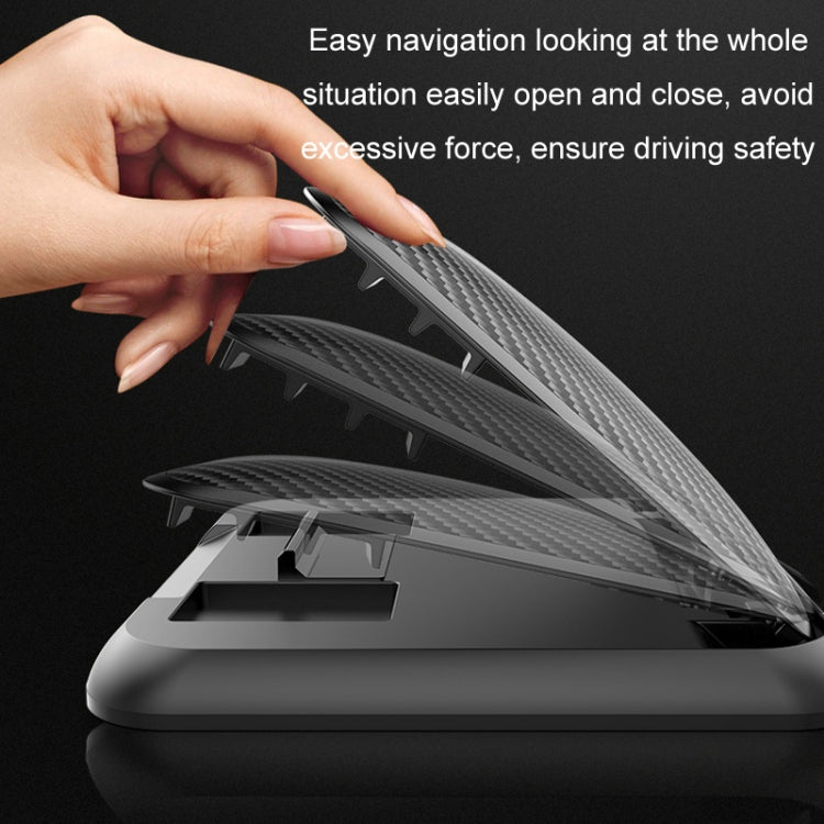 Car Mobile Phone Holder Carbon Fiber Pattern Silicone Dashboard Holder(Black) - Universal Car Holders by PMC TechLife | Online Shopping South Africa | PMC TechLife | Buy Now Pay Later Mobicred