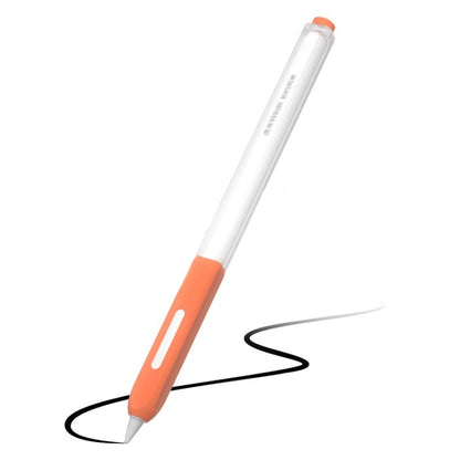 For Apple Pencil 2 Non-Slip Anti-Fall Translucent Segmented Pen Case(Orange) - Pencil Accessories by PMC Jewellery | Online Shopping South Africa | PMC Jewellery