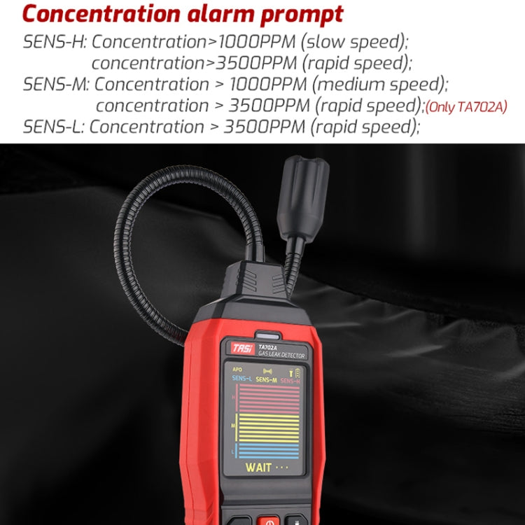 TASI TA702B Simulation Bar+Digital Display Cumbelo Gas Detector Portable Gas Testing Instrument Natural Gas Discovery Detective - Gas Monitor by TASI | Online Shopping South Africa | PMC Jewellery | Buy Now Pay Later Mobicred