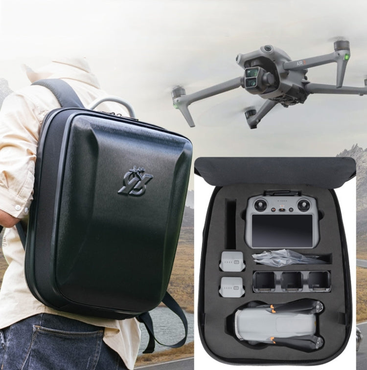 For DJI AIR 3 Hard Shell Storage Bag Portable Protective Backpack(Red) - free shipping - PMC TechLife - Order now!