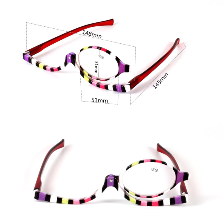 Makeup Presbyopic Glasses Multicolored Rotatable Magnifying Glass Single Piece Reading Glass, Degree: +400 - Presbyopic Glasses by PMC Jewellery | Online Shopping South Africa | PMC Jewellery