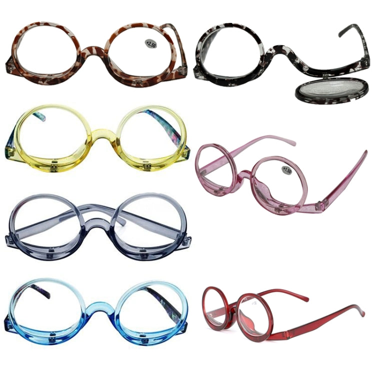 Makeup Magnifying Glass Presbyopic Glasses Flip Swivel Reading Glasses, Degree: +400(Black) - Presbyopic Glasses by PMC Jewellery | Online Shopping South Africa | PMC Jewellery